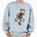 Monkey As Soccer Player Soccer Sweatshirt - Casual Everyday Wear Unisex - T-Shirt, Sweatshirt, Hoodie