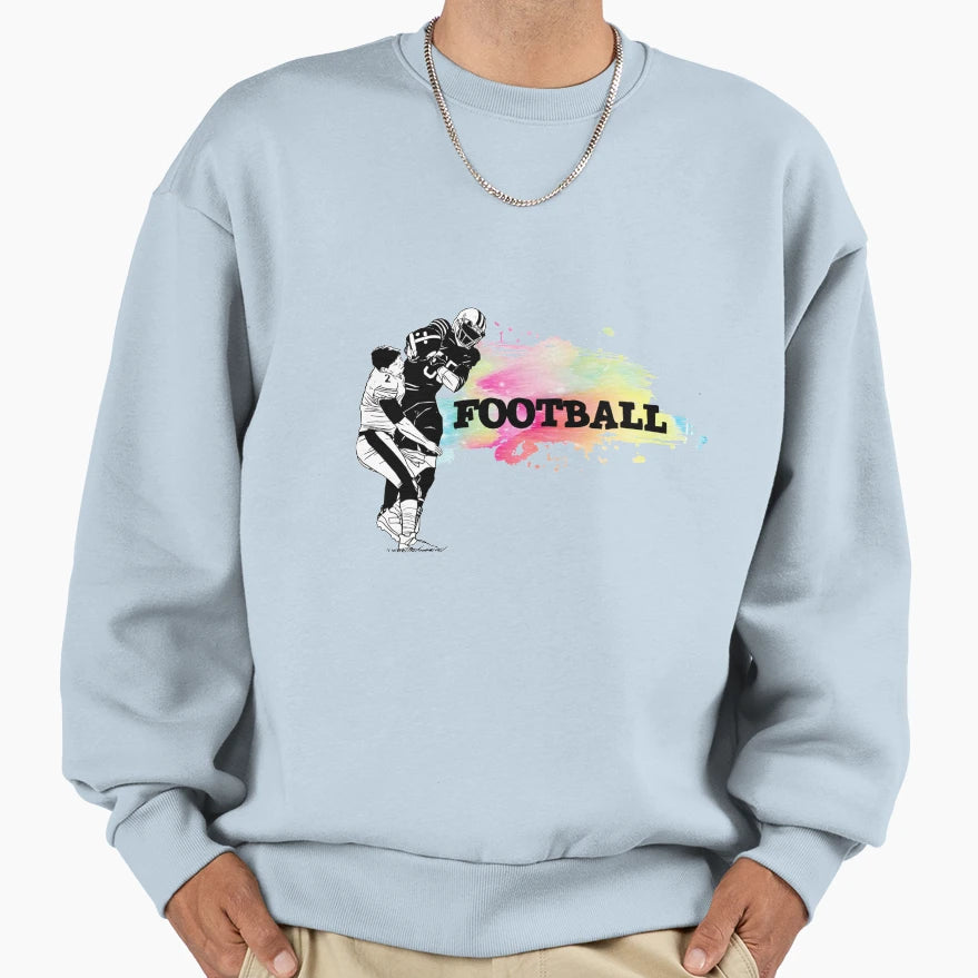 Amercian Football Quarterback Sweatshirt - Aesthetic Graphic Unisex - T-Shirt, Sweatshirt, Hoodie
