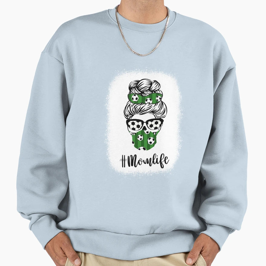 Bleached Messy Bun Hair Wearing Sweatshirt - Aesthetic Graphic for Adults - T-Shirt, Sweatshirt, Hoodie