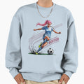 Beautiful Female Soccer Sweatshirt - Casual Everyday Wear for Adults - T-Shirt, Sweatshirt, Hoodie