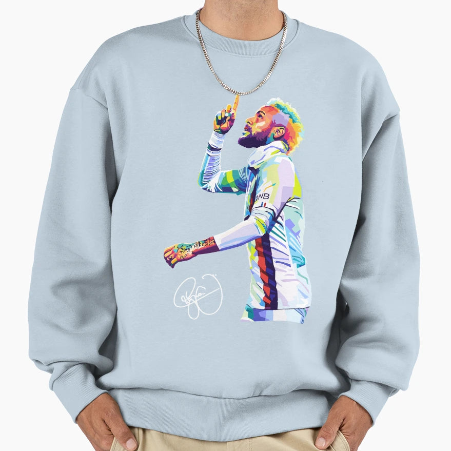Neymar Jr Football Wpap Pop Art Sweatshirt - Minimalist Print Men Women - T-Shirt, Sweatshirt, Hoodie