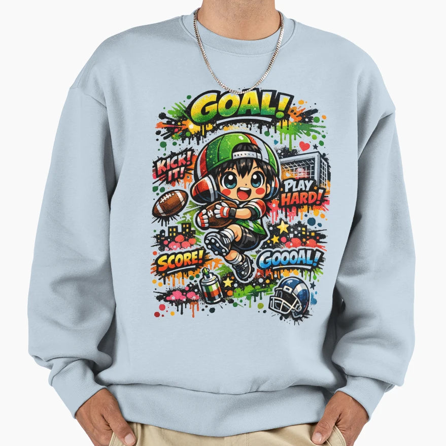 Goal Dreamer Kawaii Graffiti Sweatshirt - Aesthetic Graphic for Adults - T-Shirt, Sweatshirt, Hoodie