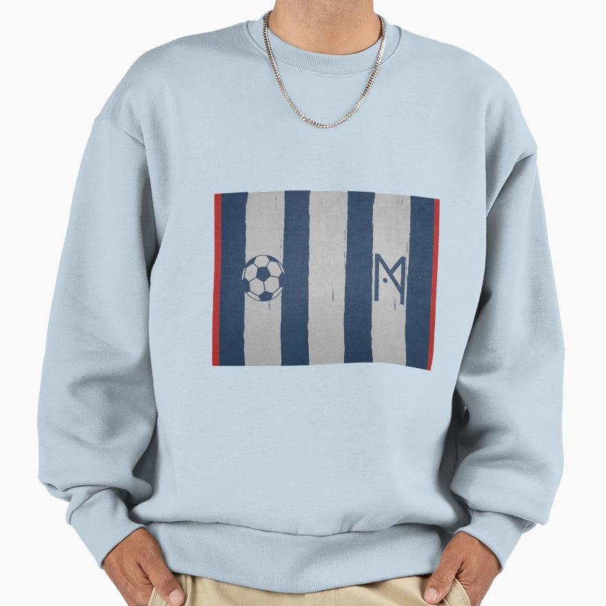 Soccer Striped Pattern Sweatshirt - Streetwear Style Men Women - T-Shirt, Sweatshirt, Hoodie