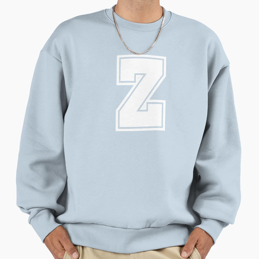 Letter Z Sweatshirt - Minimalist Print for Adults - T-Shirt, Sweatshirt, Hoodie