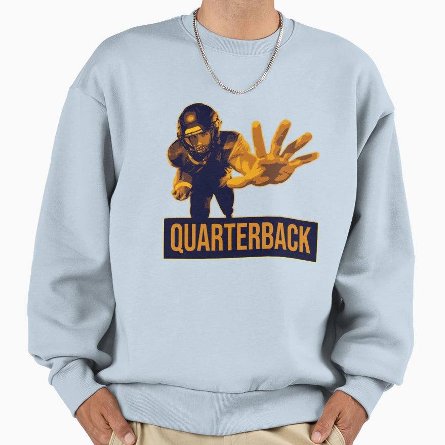 College Football Quarterback Sweatshirt - Novelty Apparel for Adults - T-Shirt, Sweatshirt, Hoodie