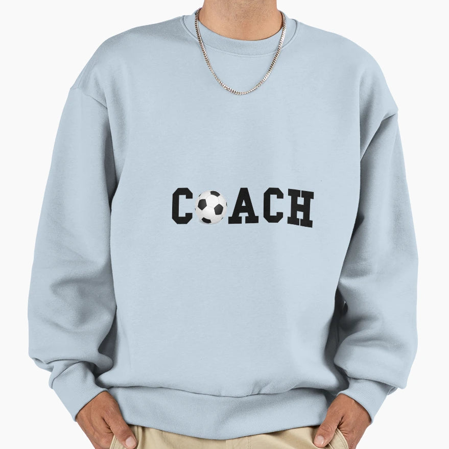 Soccer Coach Sweatshirt - Minimalist Print Men Women - T-Shirt, Sweatshirt, Hoodie
