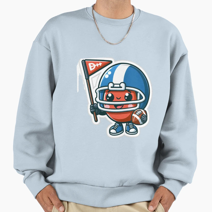American Football Mascot 3 Sweatshirt - Custom Art Print for Adults - T-Shirt, Sweatshirt, Hoodie