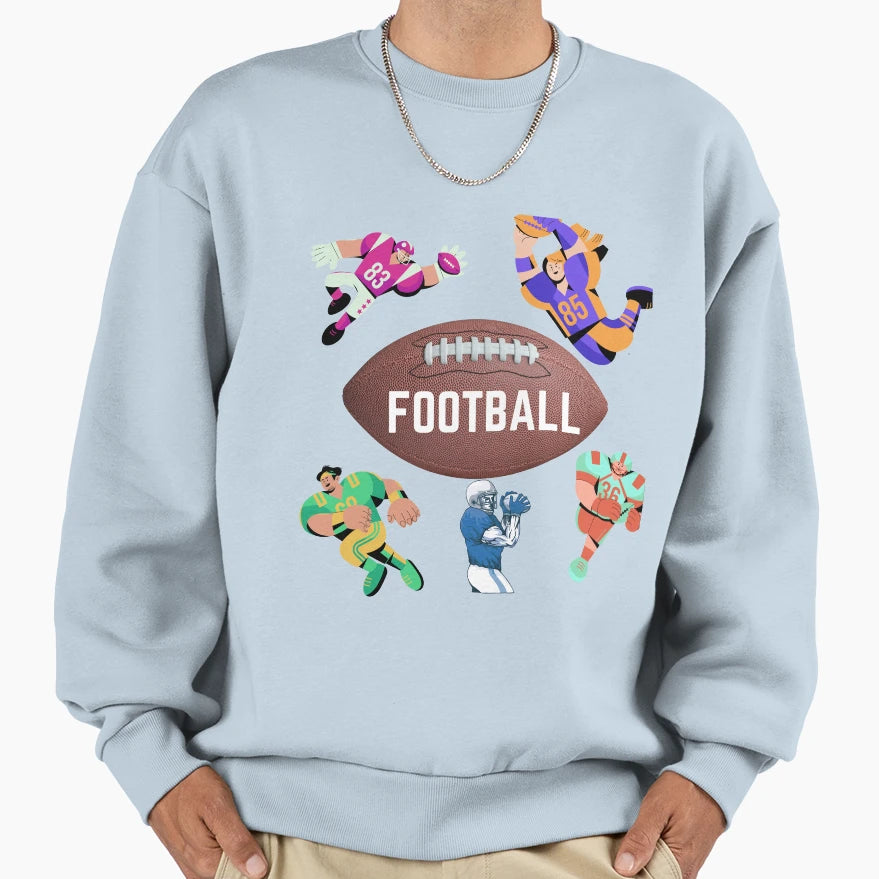 Football Game Players Night Sweatshirt - Minimalist Print for Adults - T-Shirt, Sweatshirt, Hoodie