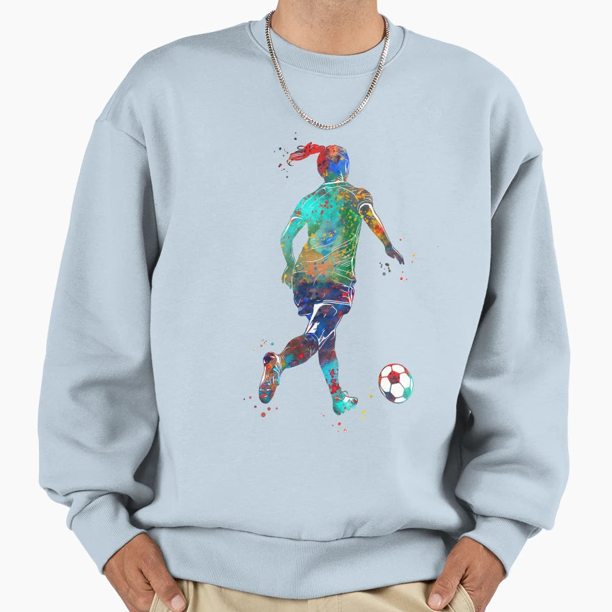 Soccer Player Sweatshirt - Novelty Apparel for Adults - T-Shirt, Sweatshirt, Hoodie