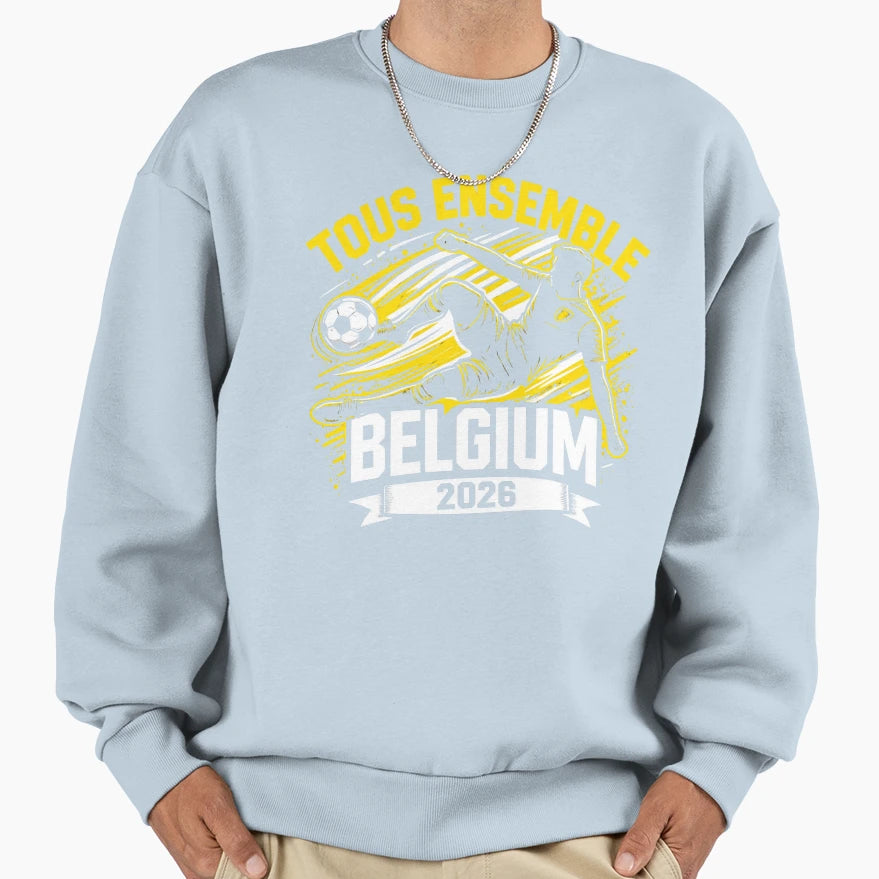 Belgium Fan Art World Cup 2026 Sweatshirt - Minimalist Print for Adults - T-Shirt, Sweatshirt, Hoodie
