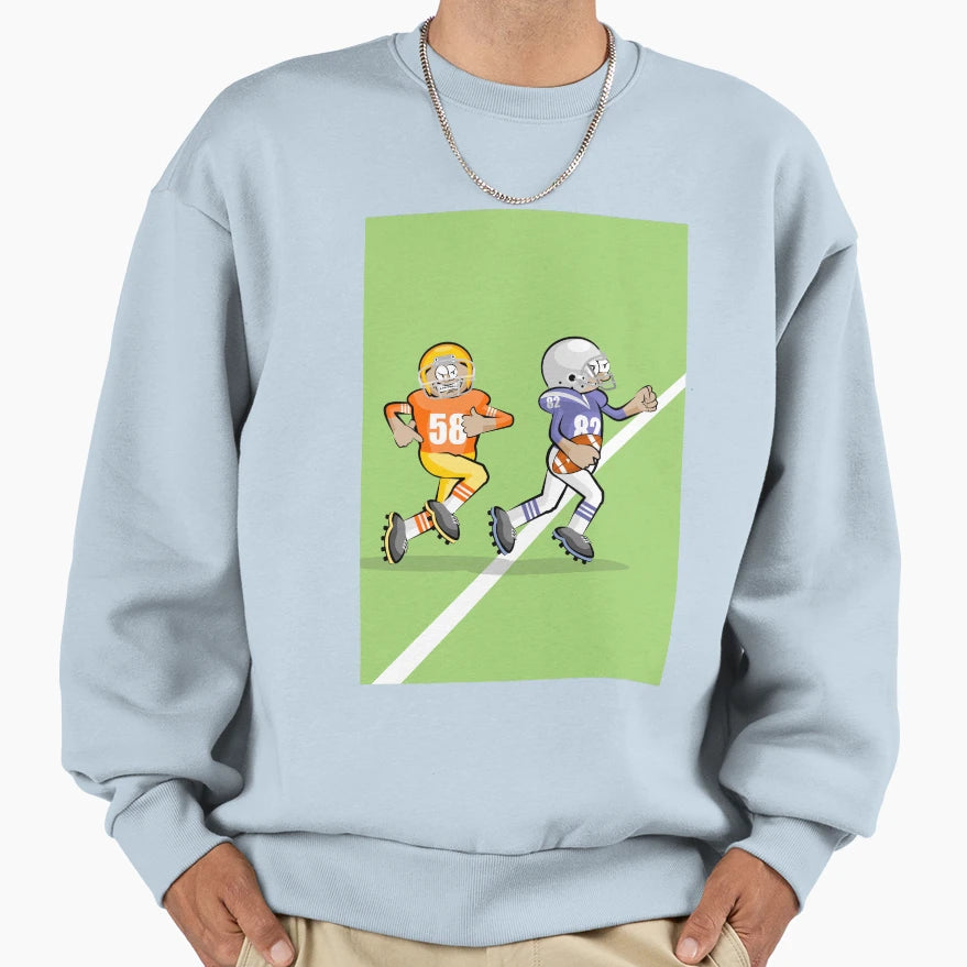 American Football Player Sweatshirt - Novelty Apparel for Adults - T-Shirt, Sweatshirt, Hoodie