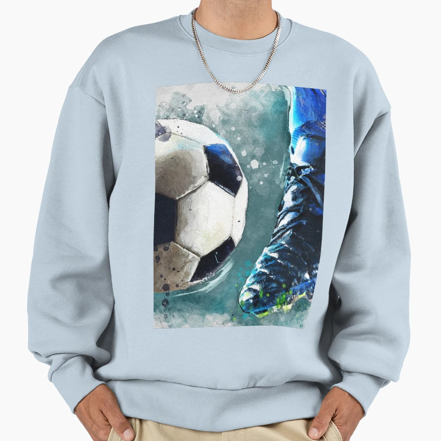 Football Watercolor Sport Art Sweatshirt - Trendy Graphic Men Women - T-Shirt, Sweatshirt, Hoodie