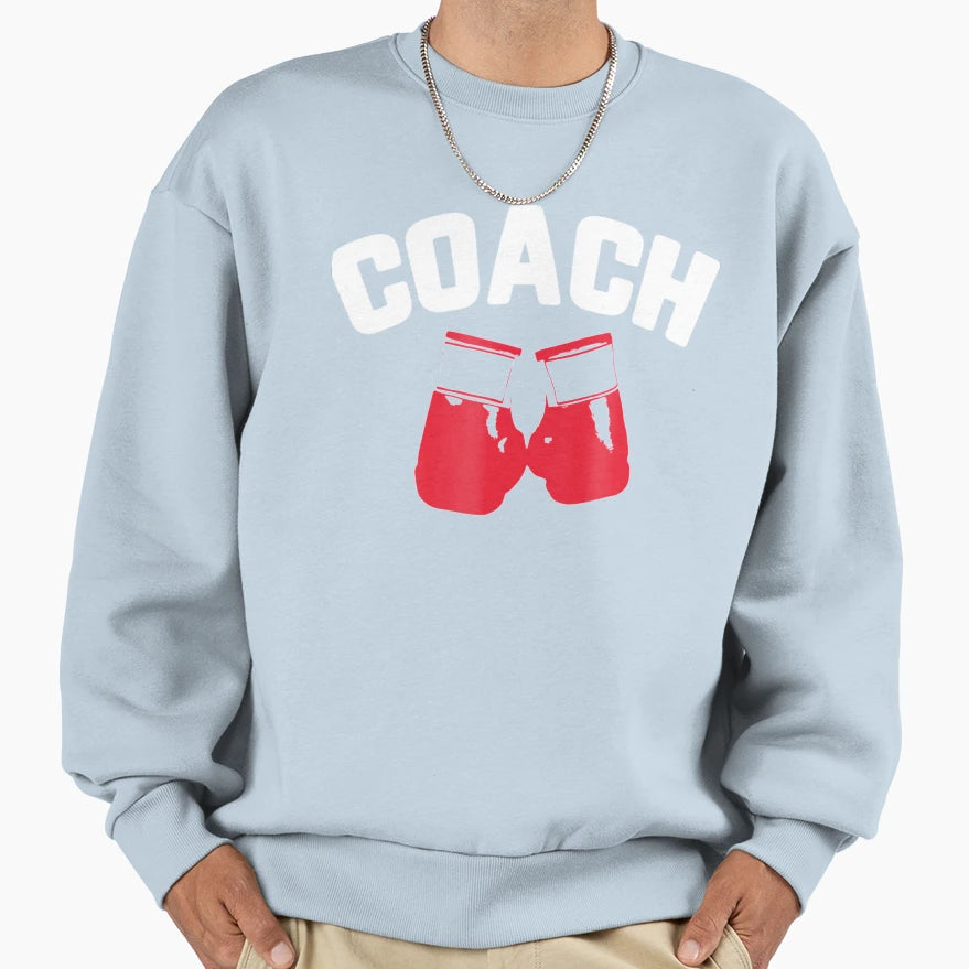 Boxing Coach Sweatshirt - Minimalist Print for Adults - T-Shirt, Sweatshirt, Hoodie