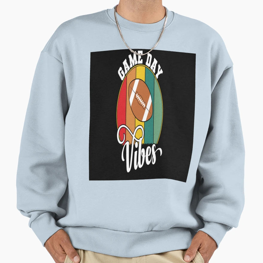 Football Game Day Vibes Sweatshirt - Unique Graphic for Adults - T-Shirt, Sweatshirt, Hoodie