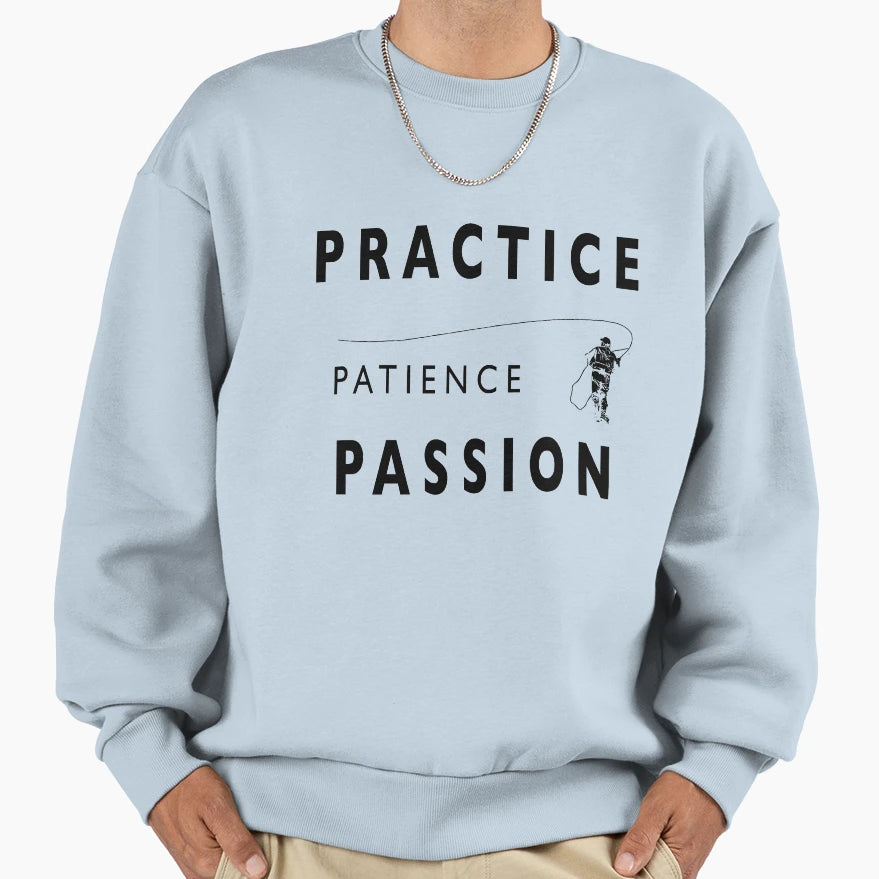 Fly Fishing Passion Sweatshirt - Graphic Print Men Women - T-Shirt, Sweatshirt, Hoodie