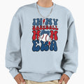 Baseball Mom American Stars Sweatshirt - Aesthetic Graphic for Adults - T-Shirt, Sweatshirt, Hoodie