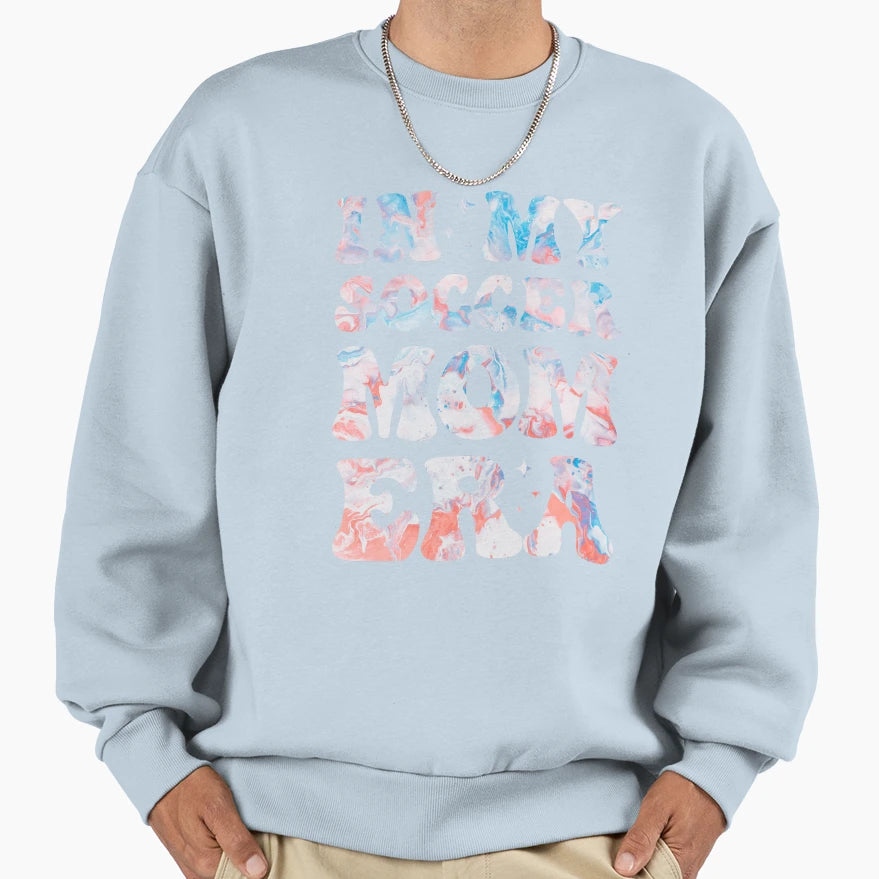 My Soccer Mom Era Colorful Soccer Sweatshirt - Custom Art Print for Adults - T-Shirt, Sweatshirt, Hoodie