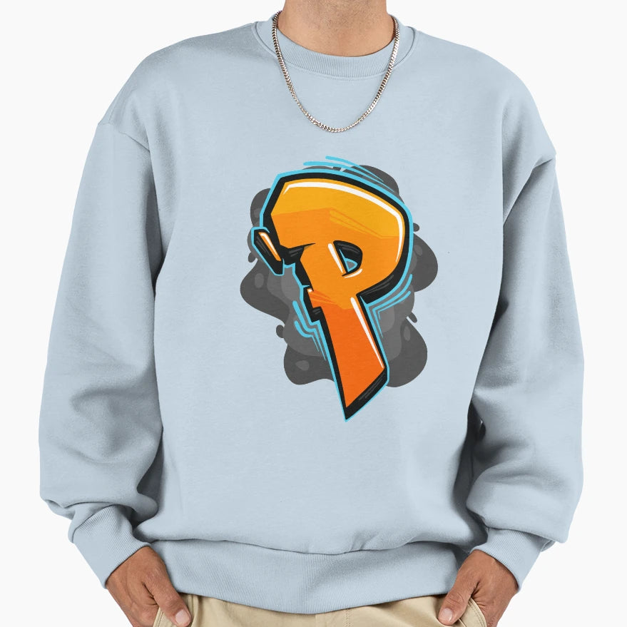 Graffiti Letter P Sweatshirt - Fun Novelty Design for Adults - T-Shirt, Sweatshirt, Hoodie