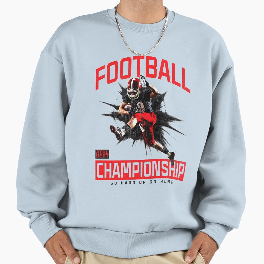 American Football Football Player Sweatshirt - Trendy Graphic for Adults - T-Shirt, Sweatshirt, Hoodie