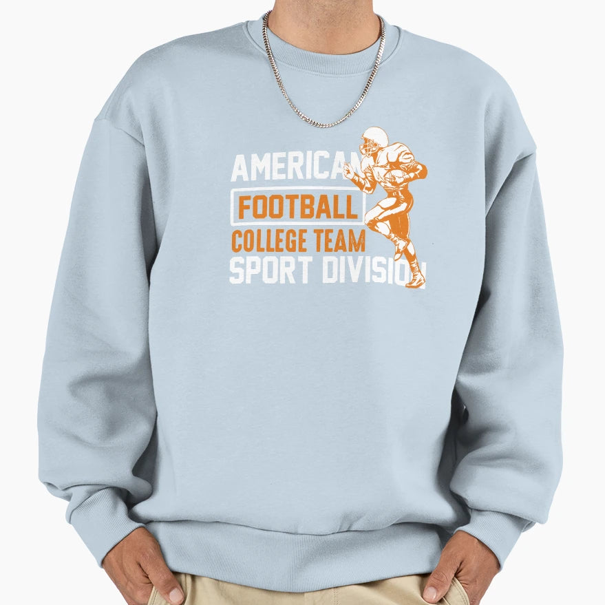 American Football College Team Sweatshirt - Minimalist Print Men Women - T-Shirt, Sweatshirt, Hoodie