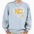 I Love Kansas City Football Heart Kc Sweatshirt - Trendy Graphic Unisex - T-Shirt, Sweatshirt, Hoodie