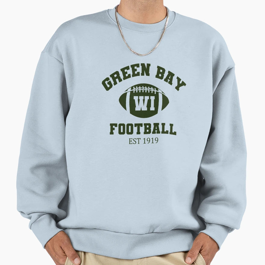 Green Bay Football Wi Sweatshirt - Unique Graphic Unisex - T-Shirt, Sweatshirt, Hoodie