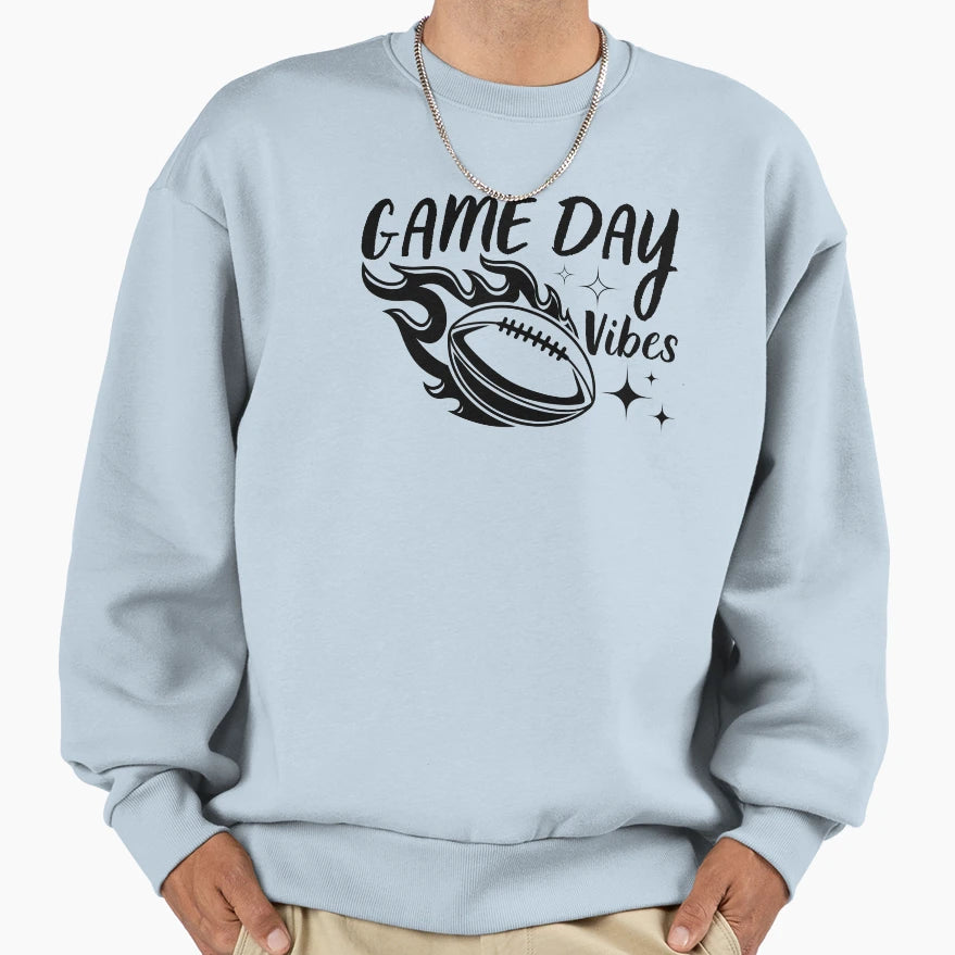 Game Day Vibes Football Soccer Sweatshirt - Unique Graphic Unisex - T-Shirt, Sweatshirt, Hoodie