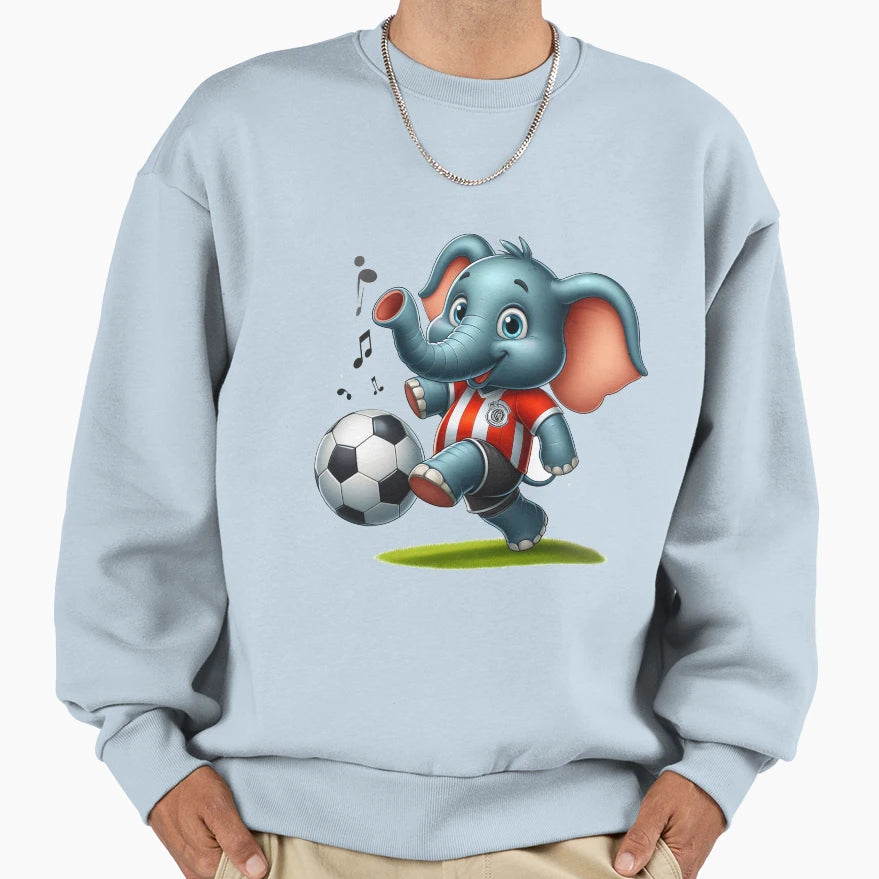 Cartoon Elephant Wearing Playing T-Shirt - Casual Everyday Wear Unisex - T-Shirt, Sweatshirt, Hoodie
