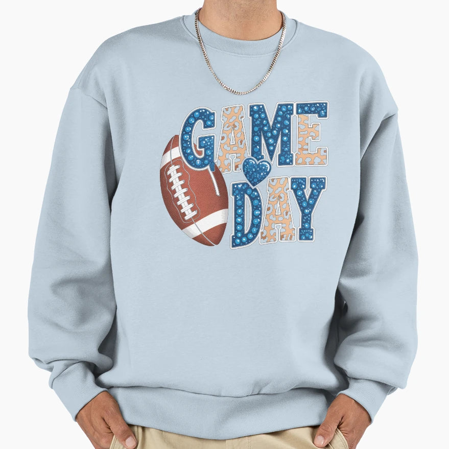 Game Day Leopard Football Sweatshirt - Novelty Apparel Men Women - T-Shirt, Sweatshirt, Hoodie