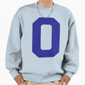 Number 0 Blue Zero Sports Number Sweatshirt - Aesthetic Graphic for Adults - T-Shirt, Sweatshirt, Hoodie
