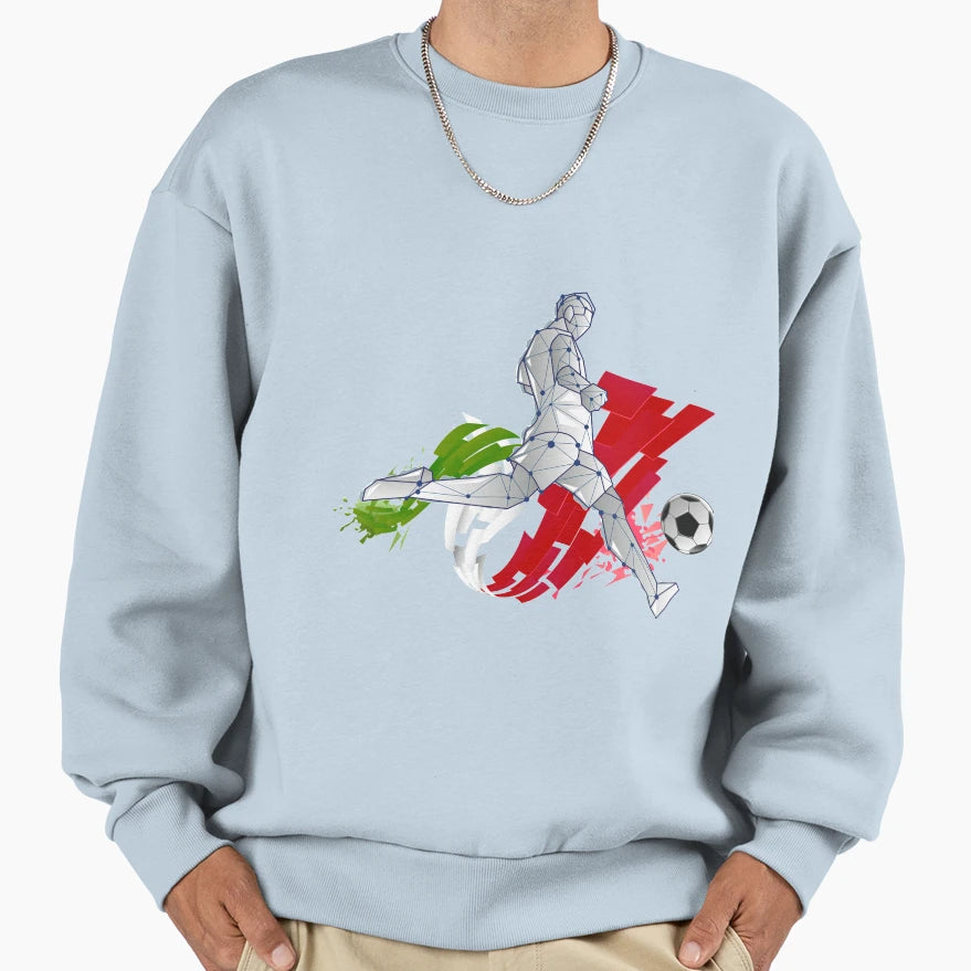 Italy Football Sweatshirt - Custom Art Print Men Women - T-Shirt, Sweatshirt, Hoodie