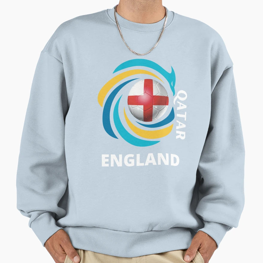 Football Soccer Team England Sweatshirt - Custom Art Print for Adults - T-Shirt, Sweatshirt, Hoodie