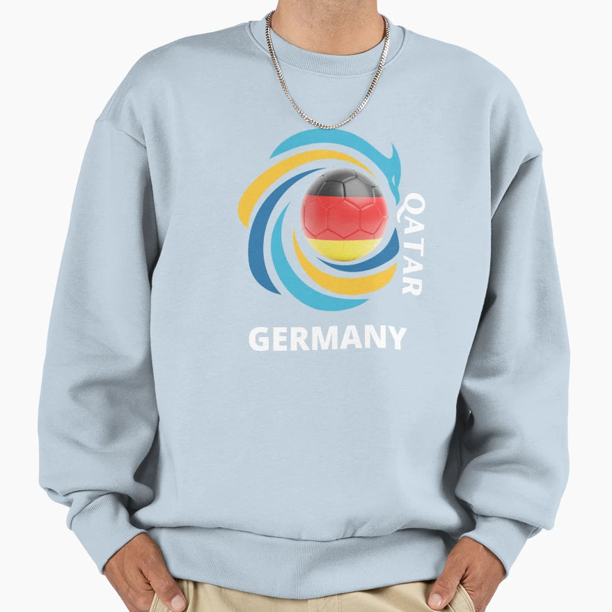 Qatar Football Soccer Team Germany Sweatshirt - Trendy Graphic Unisex - T-Shirt, Sweatshirt, Hoodie