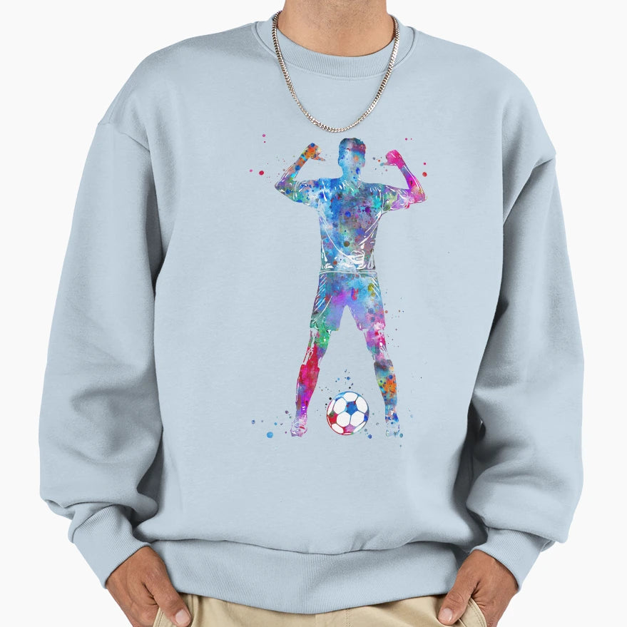 Male Soccer Player Sweatshirt - Fun Novelty Design for Adults - T-Shirt, Sweatshirt, Hoodie