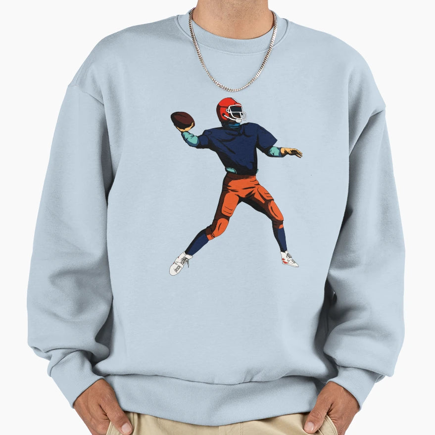 American Football Player Gridiron Sweatshirt - Fun Novelty Design Men Women - T-Shirt, Sweatshirt, Hoodie