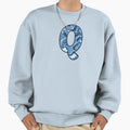 Q Blue Marble Alphabet Letter Sweatshirt - Novelty Apparel for Adults - T-Shirt, Sweatshirt, Hoodie