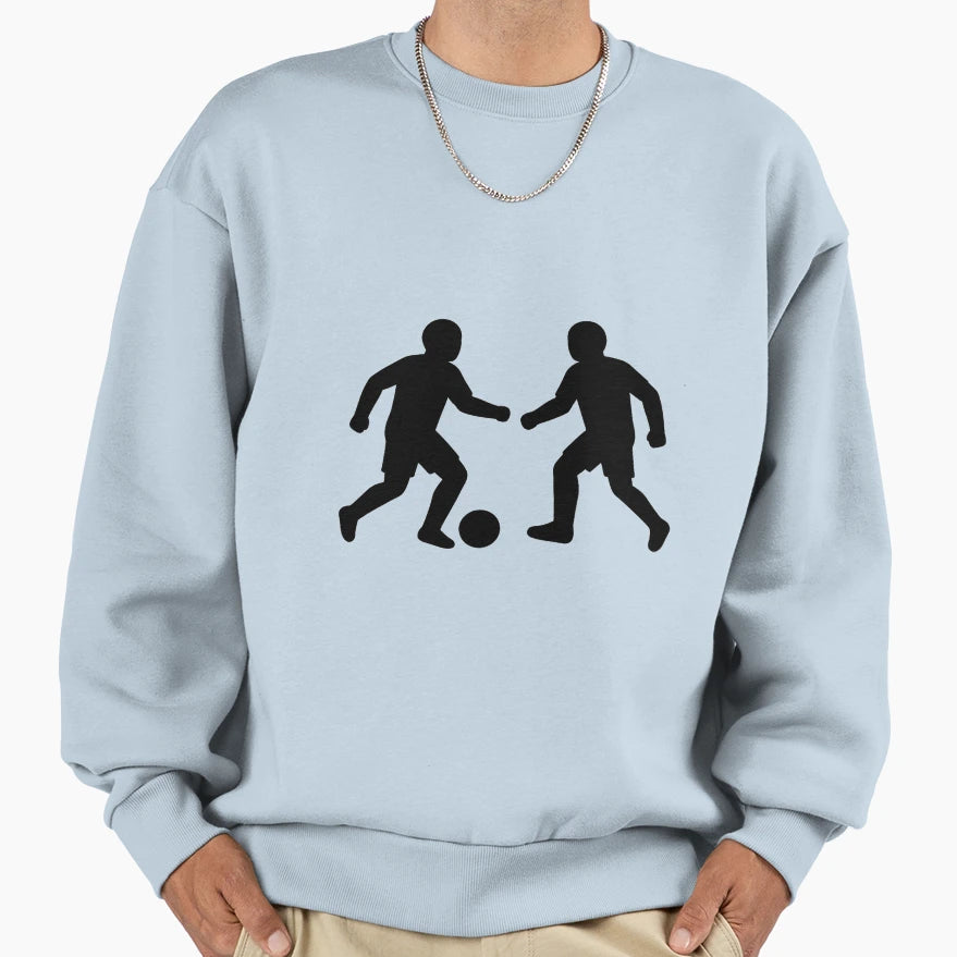 Soccer Player Silhouette Minimal Sweatshirt - Novelty Apparel for Adults - T-Shirt, Sweatshirt, Hoodie