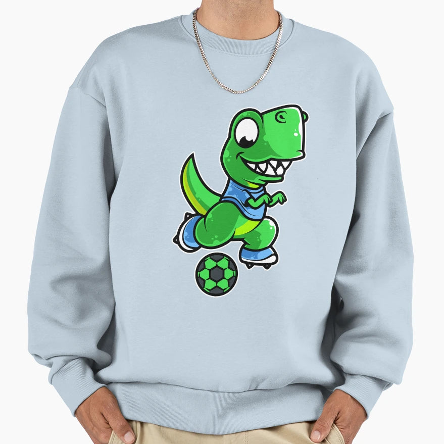 Dinosaur Football Game Day Funny Team Sweatshirt - Unique Graphic Unisex - T-Shirt, Sweatshirt, Hoodie