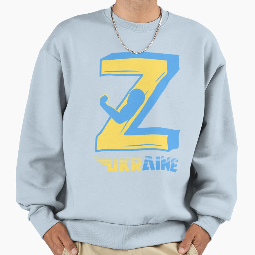 Z Zelensky Support Sweatshirt - Minimalist Print Men Women - T-Shirt, Sweatshirt, Hoodie