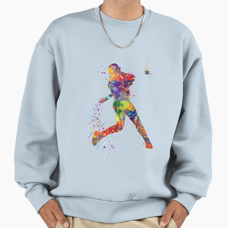 Baseball Batter Colorful Sweatshirt - Streetwear Style Men Women - T-Shirt, Sweatshirt, Hoodie