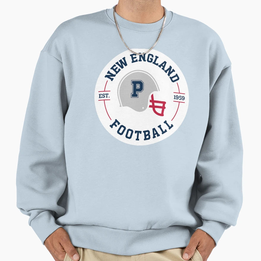 New England Football Badge Sweatshirt - Streetwear Style for Adults - T-Shirt, Sweatshirt, Hoodie