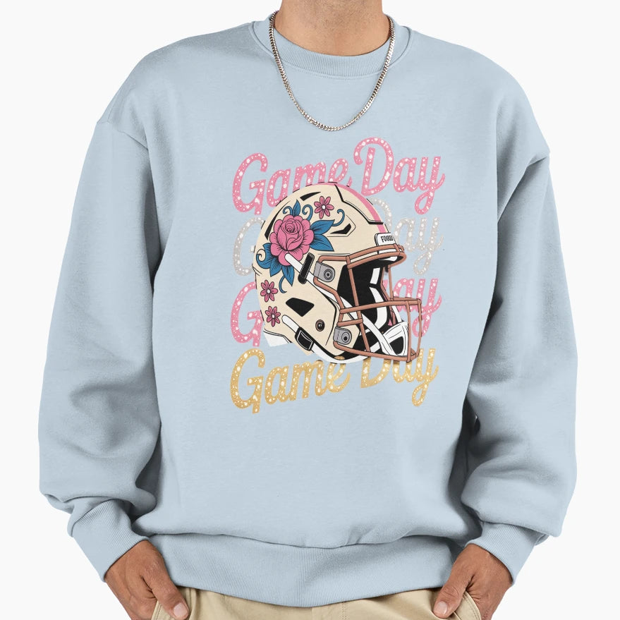 Game Day Floral Football Game Day Sweatshirt - Unique Graphic for Adults - T-Shirt, Sweatshirt, Hoodie