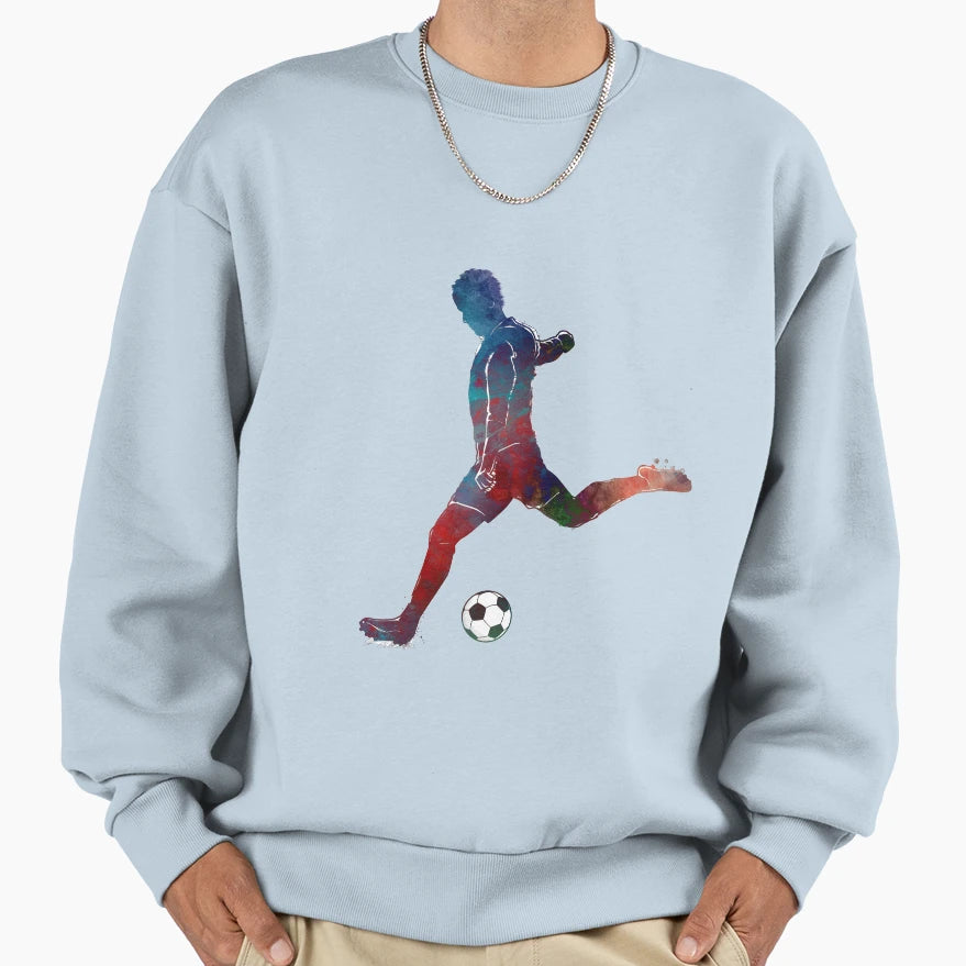 Football Player Sport Art Football Soccer Sweatshirt - Graphic Print Unisex - T-Shirt, Sweatshirt, Hoodie