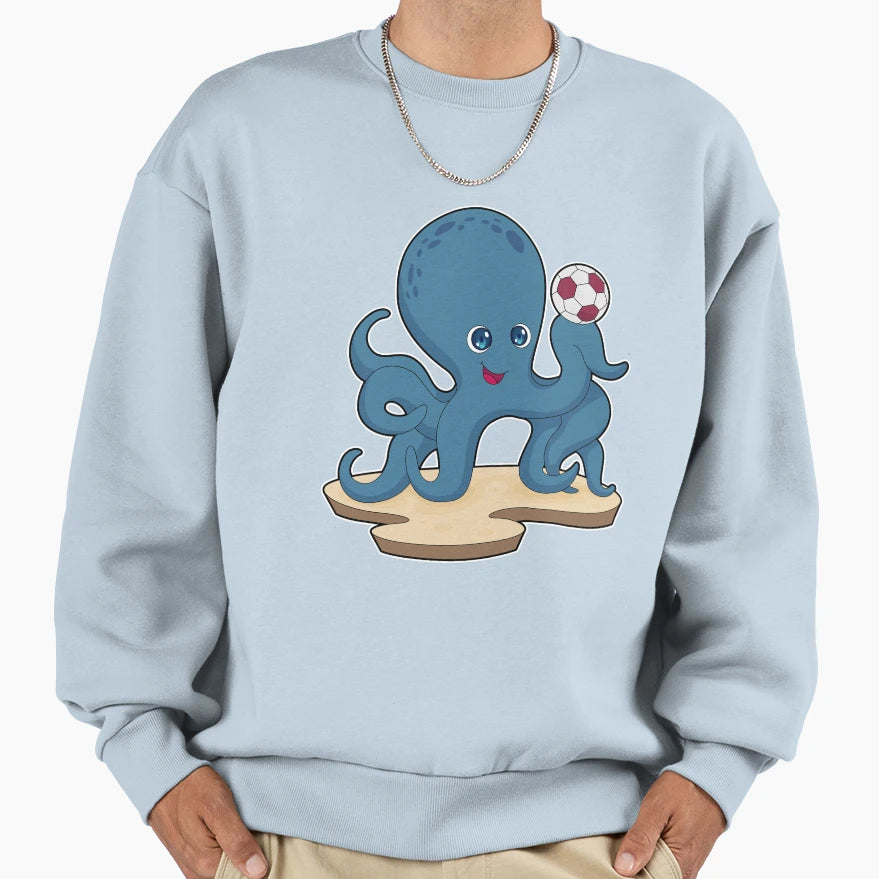 Octopus Soccer Player Soccer Sweatshirt - Trendy Graphic Men Women - T-Shirt, Sweatshirt, Hoodie