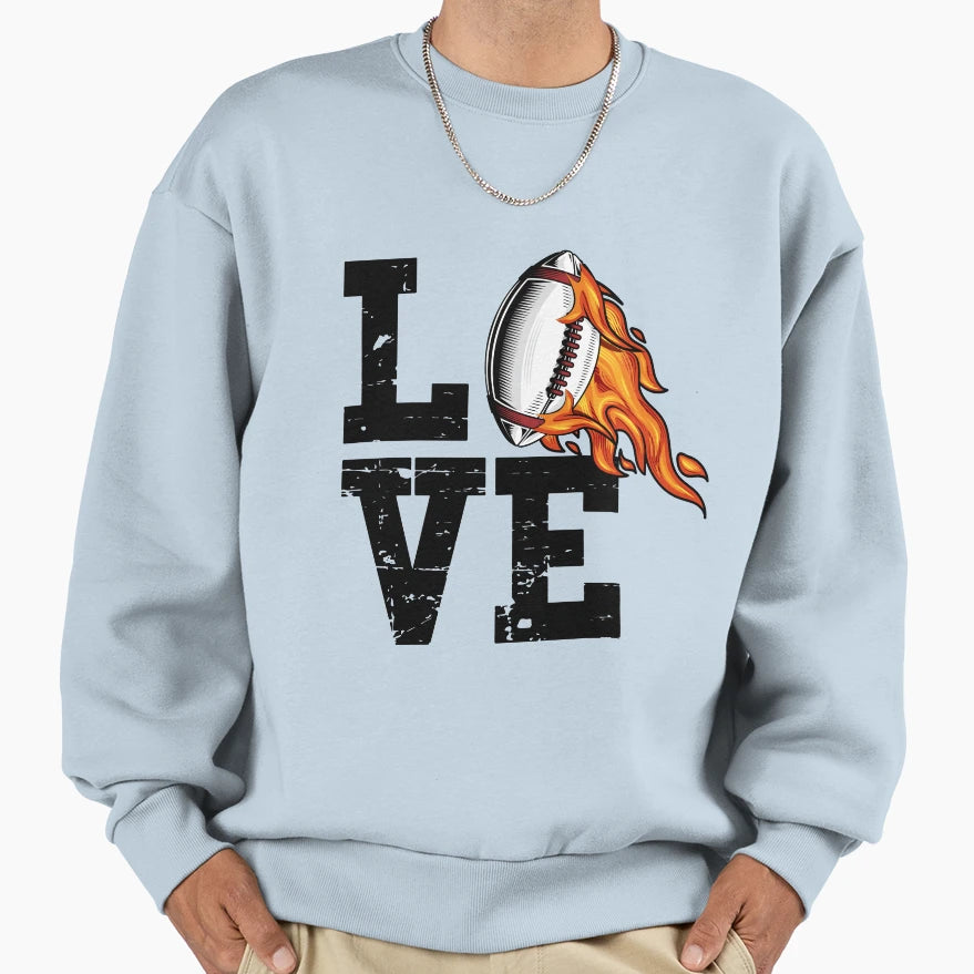 Love America Football Sweatshirt - Unique Graphic Men Women - T-Shirt, Sweatshirt, Hoodie