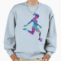 Soccer Player Watercolor Painting Sweatshirt - Aesthetic Graphic Unisex - T-Shirt, Sweatshirt, Hoodie