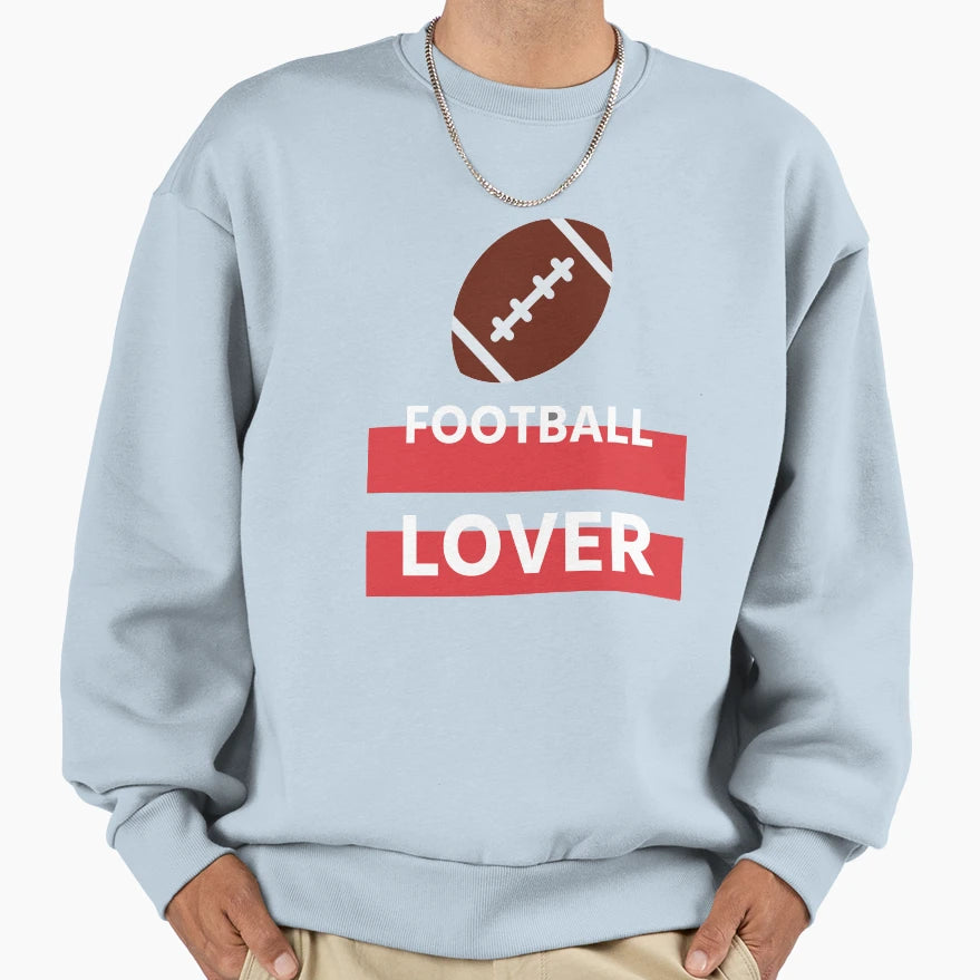 American Football Lover Simple Sweatshirt - Casual Everyday Wear Men Women - T-Shirt, Sweatshirt, Hoodie