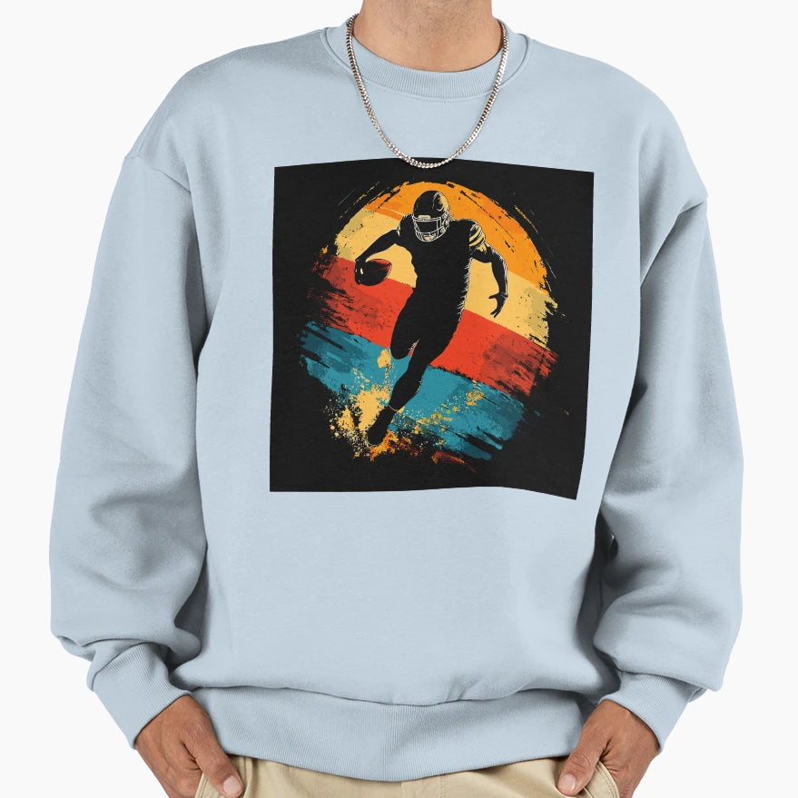 American Football Player Sweatshirt - Fun Novelty Design Men Women - T-Shirt, Sweatshirt, Hoodie