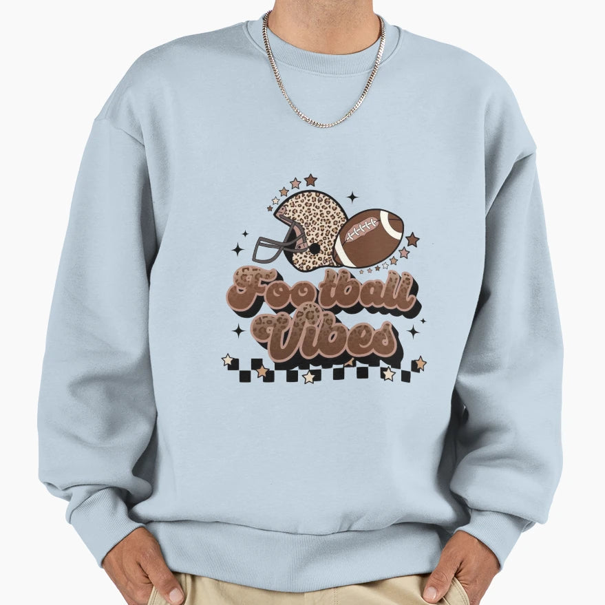 Gridiron Glam Football Vibes Sweatshirt - Casual Everyday Wear for Adults - T-Shirt, Sweatshirt, Hoodie