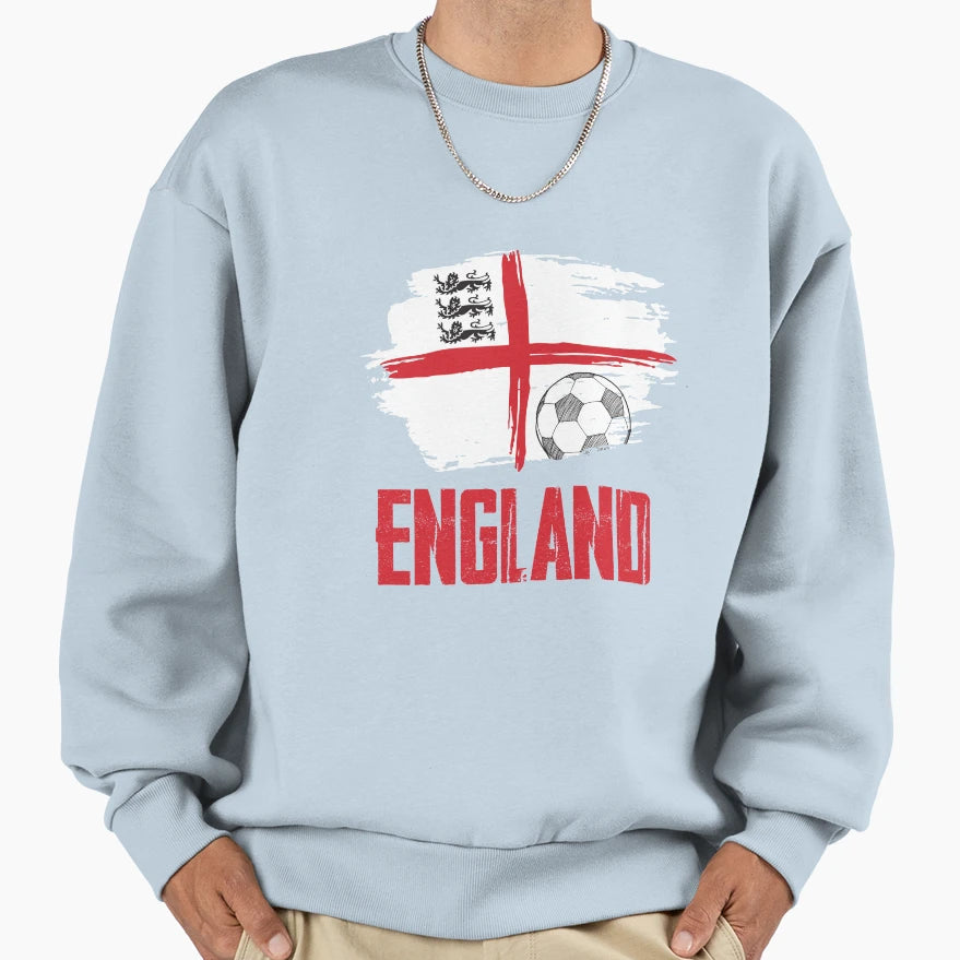 England Soccer Football Jersey Sweatshirt - Casual Everyday Wear Men Women - T-Shirt, Sweatshirt, Hoodie